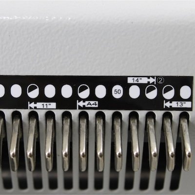 Coil Binding Machine Disengageable Pins Close Up