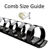 Comb Bind Size Guide Image