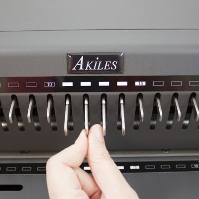 Comb Binding Machine Disengageable Pins Close Up