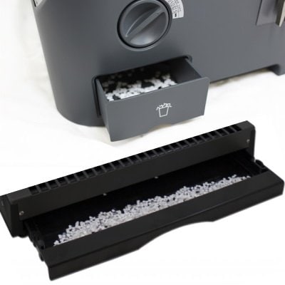 Paper waste tray side and front versions