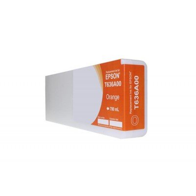 Remanufactured High Yield Orange Wide Format Ink Cartridge for Epson T636A00