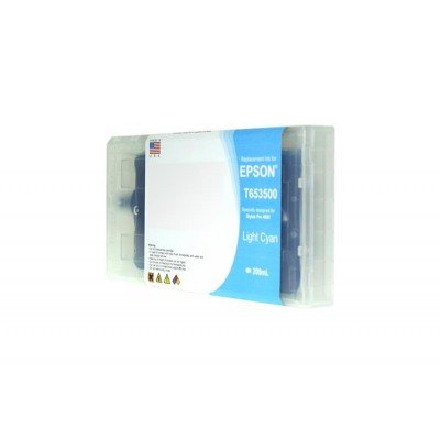 Remanufactured Light Cyan Wide Format Ink Cartridge for T653500