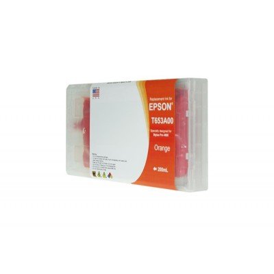 Remanufactured Orange Wide Format Ink Cartridge for T653A00