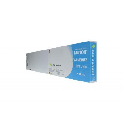 Non-OEM New Light Cyan Wide Format Inkjet Cartridge for Mutoh VJ-MSINK3-LC440