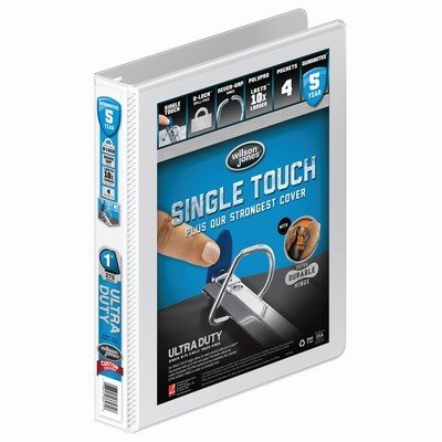Wilson Jones® Ultra Duty D-Ring View Binder with Extra Durable Hinge, 1”, White
