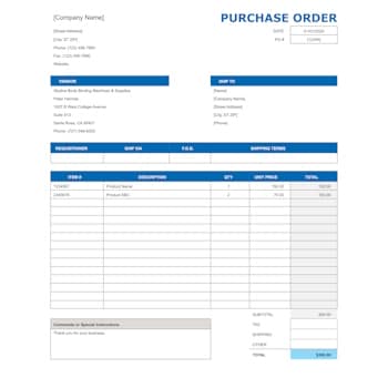 Purchase order